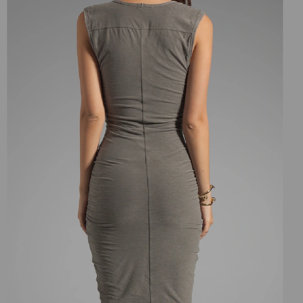 JAMES PERSE Black Wide Strap Ruched Dress - Picture 10 of 10